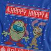 Ren & Stimpy Unisex Adult Happy, Happy Holidays Christmas Jumper T-Shirt