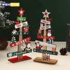 1pc Wooden Xmas Tree Ornaments Santa Claus Snowman 2025 Merry Christmas Home Decoration New Year Desktop Decor Navidad