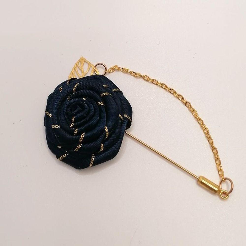 Аксессуары Цветной лист лацкан украшение роза воротник игла мужской корсаж ткань цветочный значок