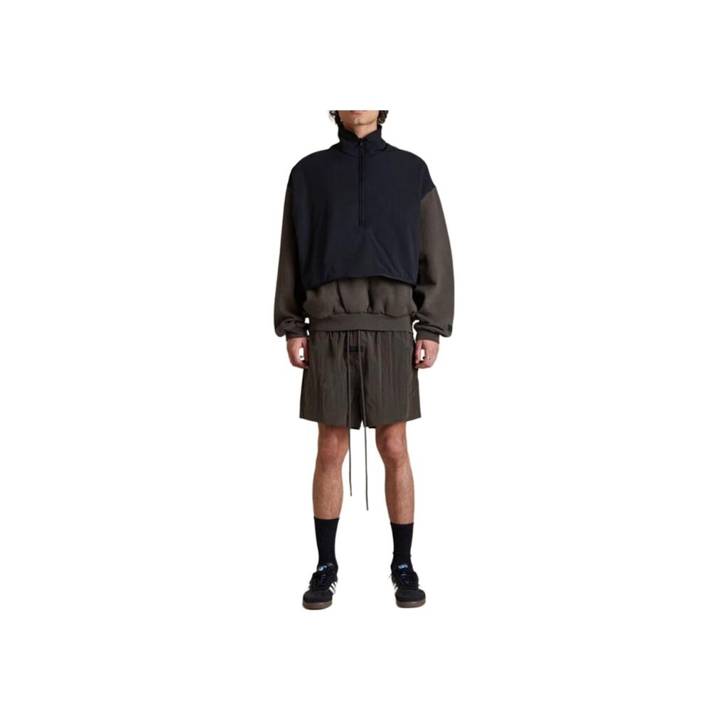 Fear of God Essentials SS24 нейлоновый флисовый толстовка с воротником-стойкой мужские толстовки чернильно-черный 202SP244300F