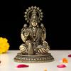 Handcrafted Brass Goddess Laxmi Statue for Home Temple | 2.5" Maa Lakshmi Figurine Idol Murti Sacred Symbol of Wealth | Perfect for Rituals & Gifting
