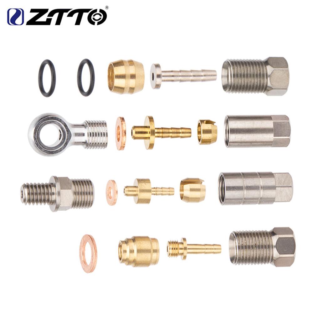 ZTTO MTB Bike Hydraulic Disc Brake Connector Kit Disc Brake Needle Olive Connect Inserts Adapters For BH59 BH90 Avid HoPe Brakes