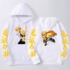 Men's Anime Demon Slayer Printed Hoodies Agatsuma Zenitsu Sweatshirt Harajuku Sleeve Loose Streetwear Casual Unisex Pullover