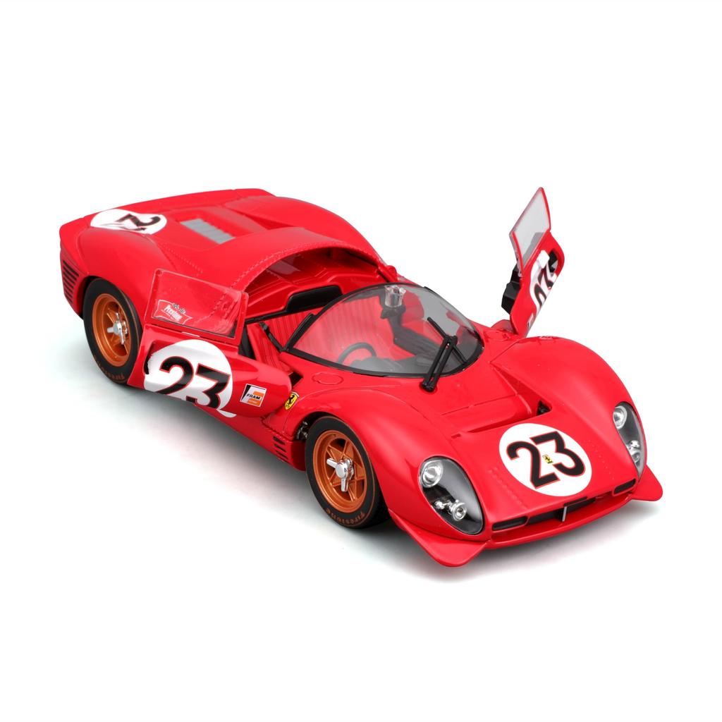 Bburago 1/24 Scale Ferrari 330 P4 Daytona Red / Diecast Model Car, Finished Product, 18-26310