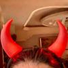 Red LED Light LED Headband Bull Horns Devil Hair Hoop Durable Party Headwear  Cosplay Costume