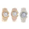 Elegant Quartz Zircon Wrist Watch Clock Open Bangle Watches Light Luxury Crystal Watches  Gifts