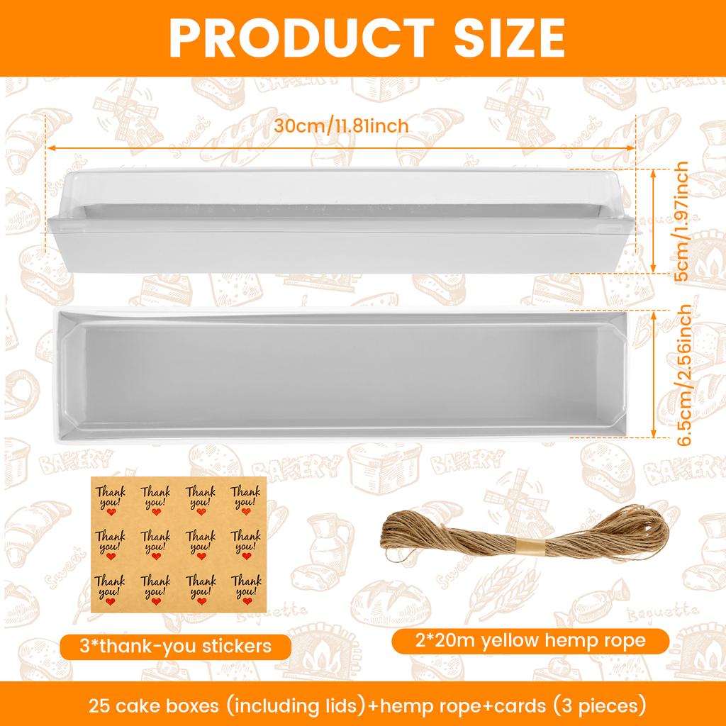 25/50Pcs Paper Charcuterie Boxes for Home Shop Waterproof Oil Resistant Bakery Boxes Good Sealing Multipurpose Sandwich Boxes