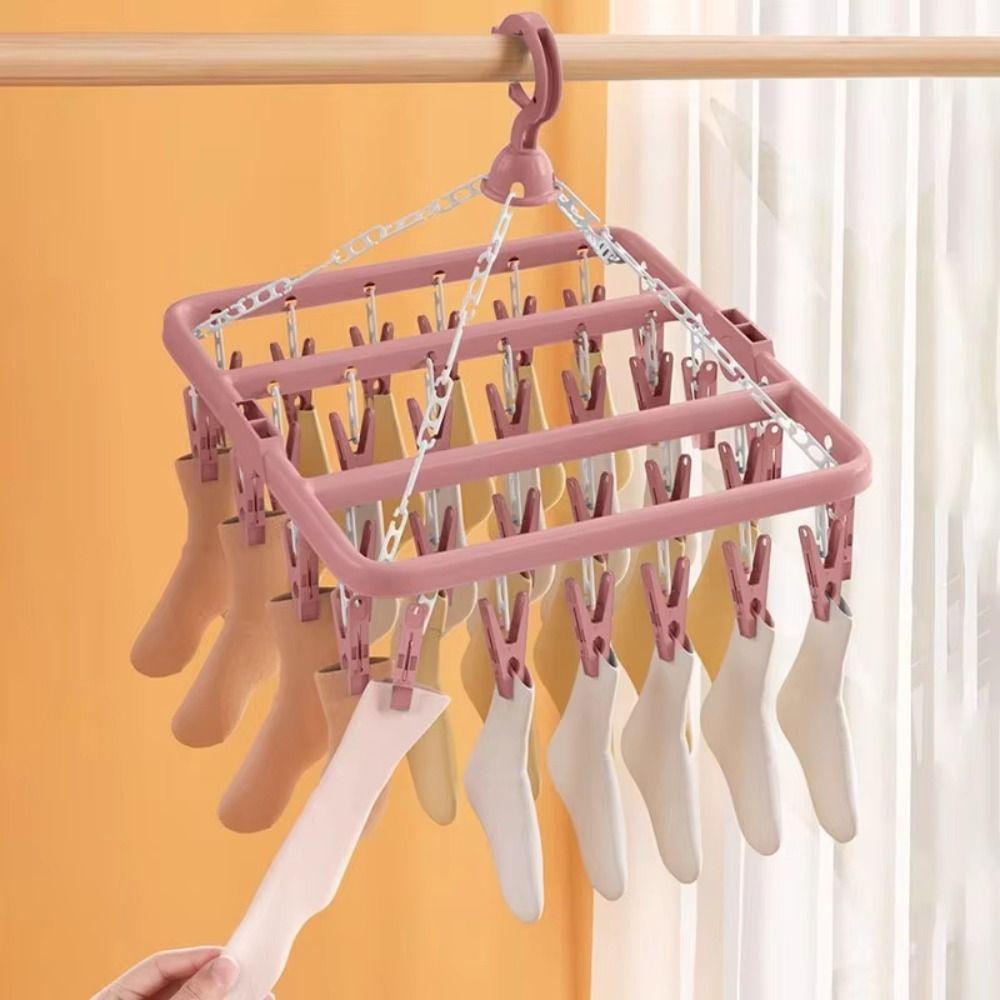 Extra Thick Multi Clip Hanger Heavy Duty Laundry Set Foldable Drip Hanger  Home Use