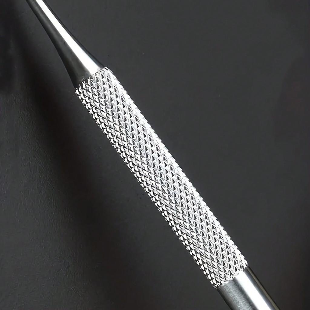 Подъемник для вросшего ногтя из нержавеющей стали - Изогнутая ложка для ногтей для глубокой очистки, Нескользящая рукоятка, Простой в использовании педикюрный инструмент для гипоаллергенного ухода за ногами