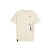 Tech Pocket Tee Color Block Casual Cut Design Round Neck Short Sleeve T-Shirt Men Tops Snow-White 626155-87