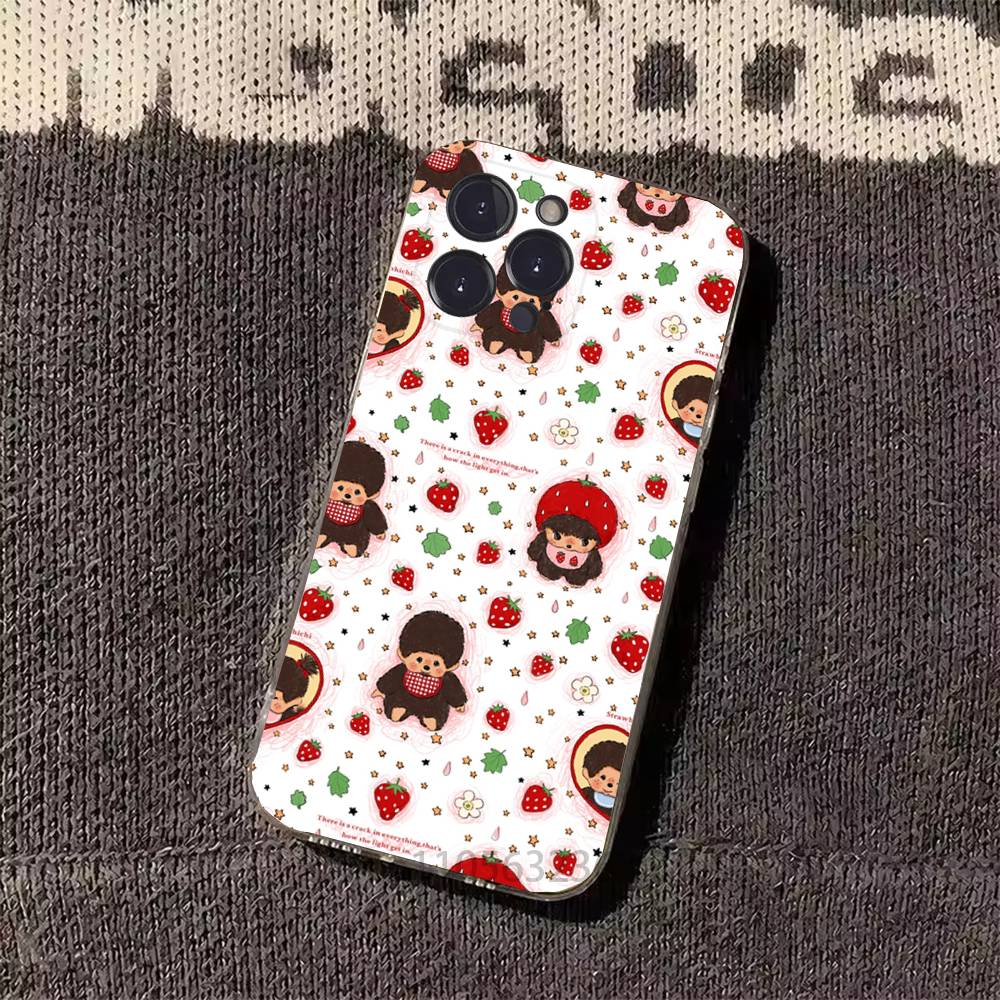 Cute Monchhichis Phone Case For iPhone17 16 15 14 13 12 11 Pro Xs Max Mini Plus Antislip Shockproof Hard