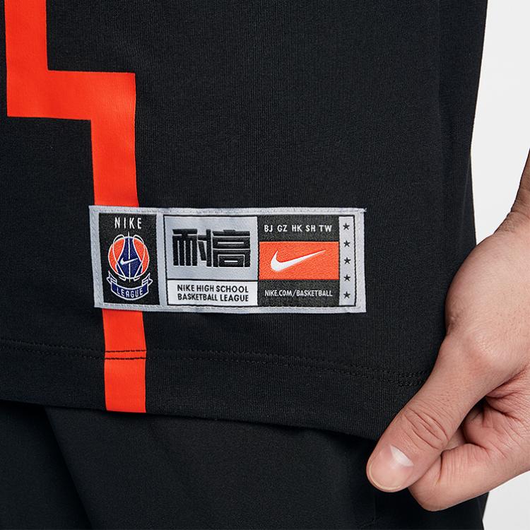 Nike Серия «Спортивный образ жизни» Высокоэффективная баскетбольная футболка с круглым вырезом, дышащая, модная, спортивная, с коротким рукавом, мужские топы, черная CI9084-010