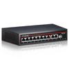 FOXNEO 1000Mbps PoE Hub Switching Hub Equipped with PoE Power Supply Ports 11 Ports Ports Uplink Ports SFP Ports Each Port Maximum 30W Compatible with