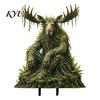 Forest Animal Guardian Statue Woodland Spirit Garden Stake, Yard Decor, 3D Rustic Lover Gifts for Fairy Patio Planter & Outdoor Display Seasonal Decor