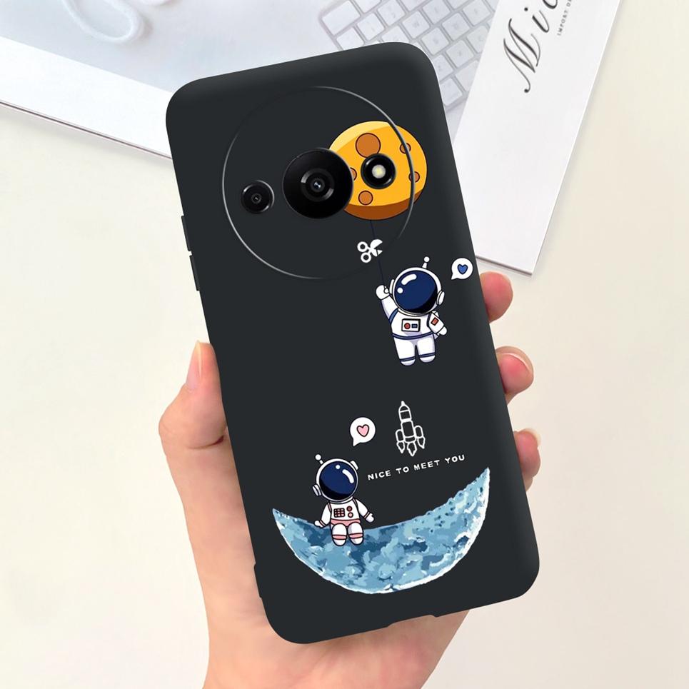 Задняя крышка для Xiaomi Redmi A3 4G Мультяшные животные Мультяшная раскраска Funda Etui для Xiomi RedmiA3 A 3 Мягкий ТПУ Силиконовый чехол