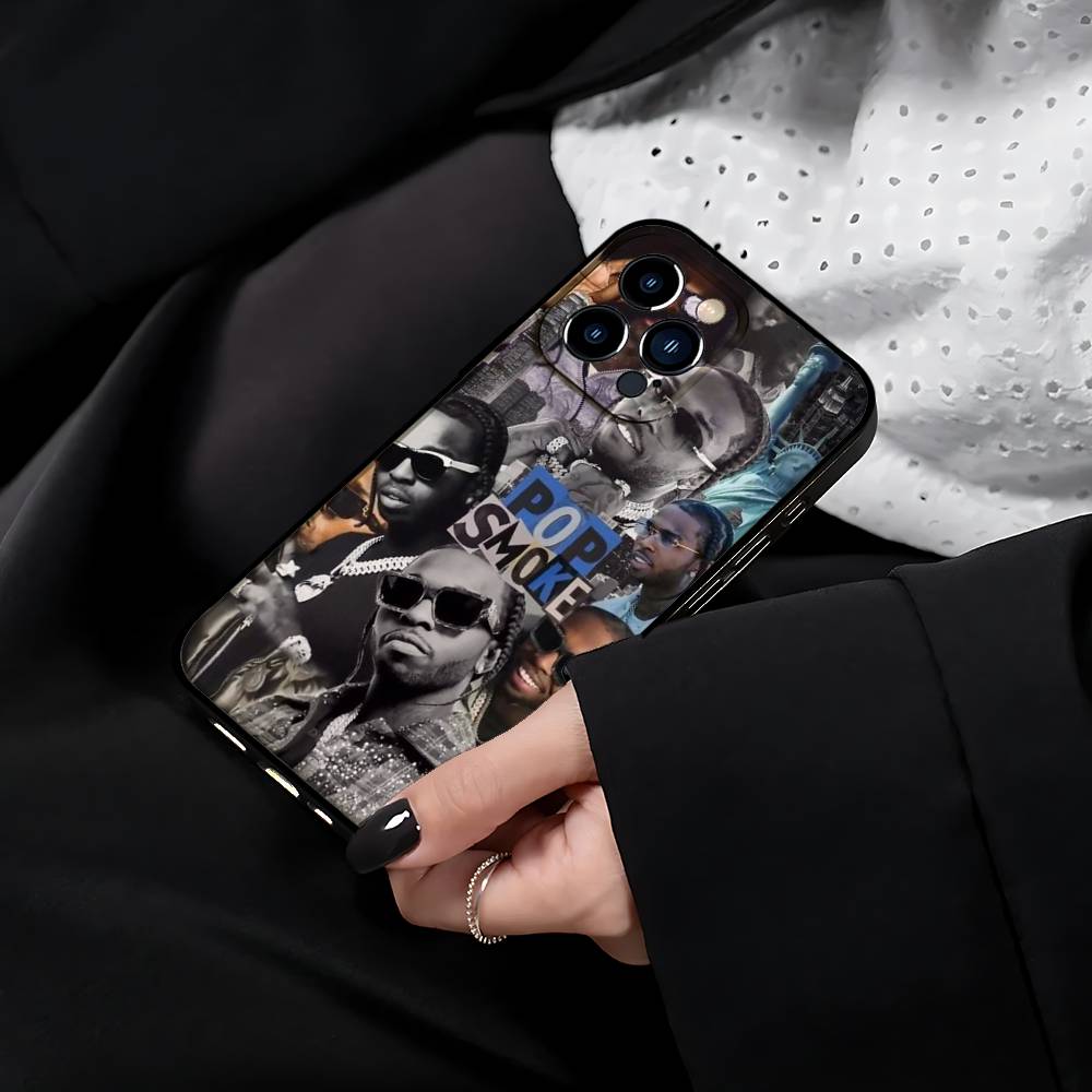 Чехол для телефона с изображением известного рэпера Pop Smoke для IPhone 17 15 Pro Max 14 Pro 12 11 13 Mini X XR XS 16 Plus SE Задняя крышка