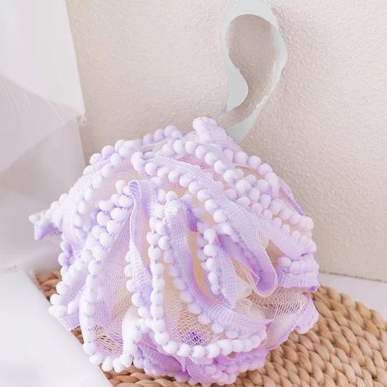 Bath Loofah Soft Gentle Quick Lathering Solid Color Women Men Body Washing Exfoliating Scrubber Shower Sponge Mesh Ball Bathroom Supplies