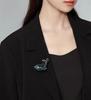 Pinkdudu Fashion Blue Dolphin Brooch New Animal Brooch for Women Jewelry Gifts PD1828