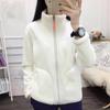 Ladies Double-sided Polar Fleece Jacket Fashion Winter Plus Velvet Thickening Warmth Short Stand-up Collar Outdoor Jacket Suitable for Women