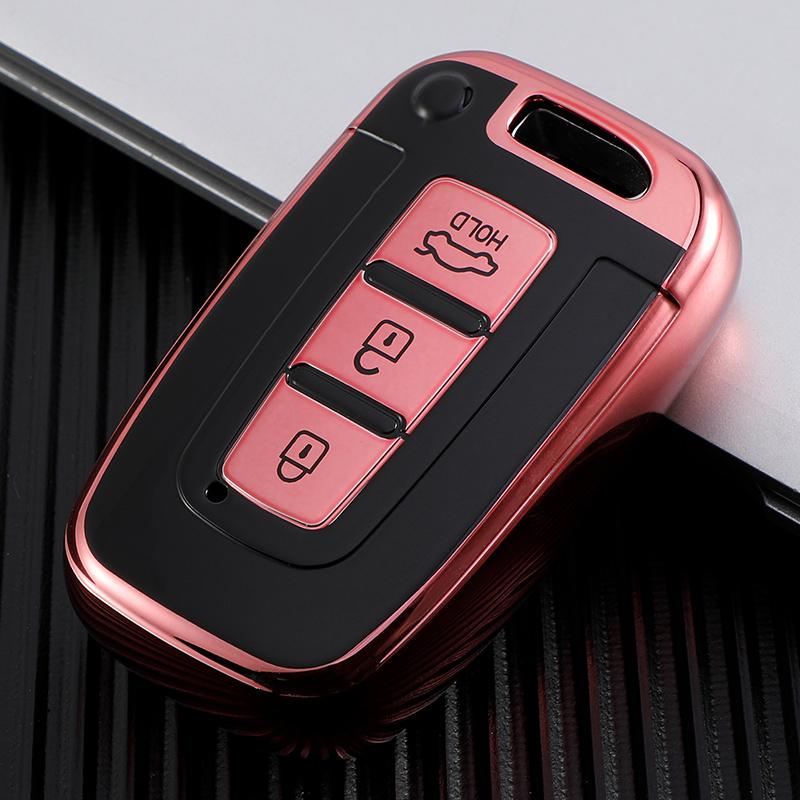 Soft TPU Car Key Cover Case Shell Fob For Hyundai Accent Elantra Solaris HB20 Veloster SR IX35 I30 for KIA RIO K2 K3 Sportage Accessories