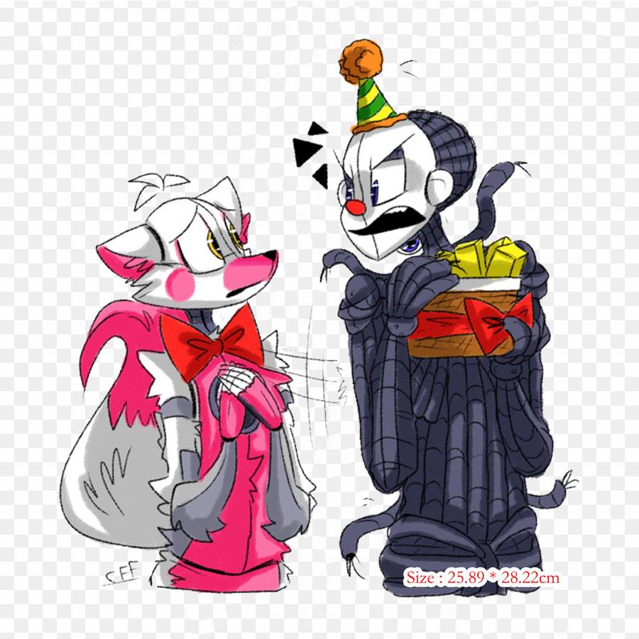 Fnaf Ennard X Ballora Five Nights At Freddy's Sister Location Iron-on Transfers For Clothing Tshirt Bag Heat Transfer Stickers Iron On Patches