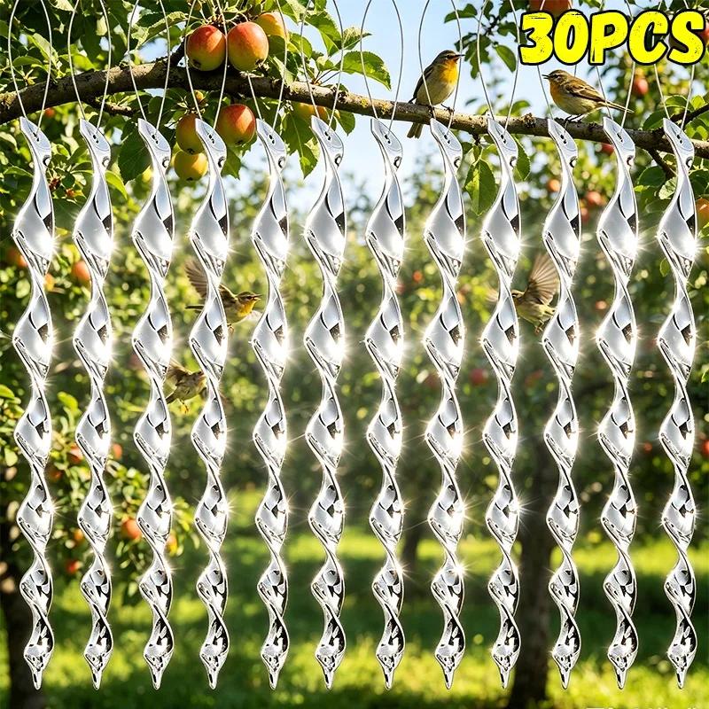 12/30pcs Creative Bird Repellent Reflective Stick Agricultural Bird Repellent Stick Anti-bird Scare Bird Reflective Decorations