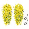 1/2Pcs Hanging Artificial Morning Glory UV Resistant Fake Flower Wedding Party Indoor Outdoor Garden Wall Hanging Faux Flower Decoration
