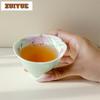 2pc/lot Hand-painted Wild Lily Teacup Retro Tea Bowl Sample Tea Cup Tea-tasting Personal Cup Jianzhan Master Cups Tea Items 85ml