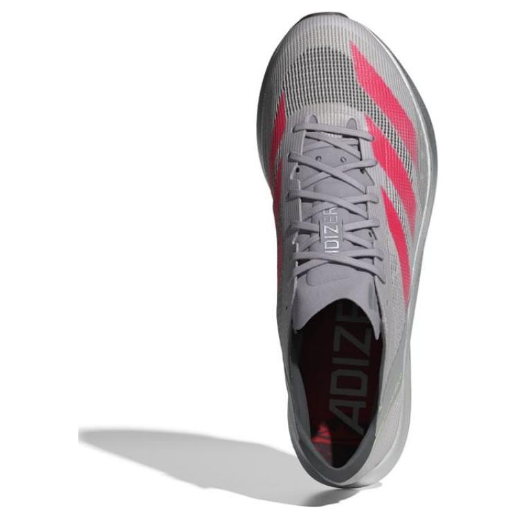 Adidas Adizero Takumi Sen 10 Comfortable Versatile Durable Supportive Low-Top Running Shoes Men Running Shoes Gray Red IG1979