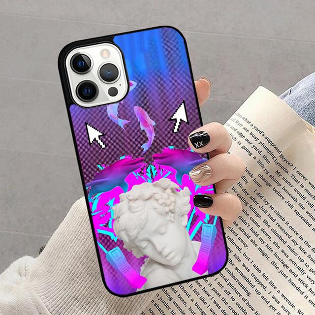 Эстетичный триповый чехол для телефона Vaporwave Capa для iPhone 17 Air 16 16e 15 Plus для Apple 13 11 12 14 Pro Max Чехол fundas