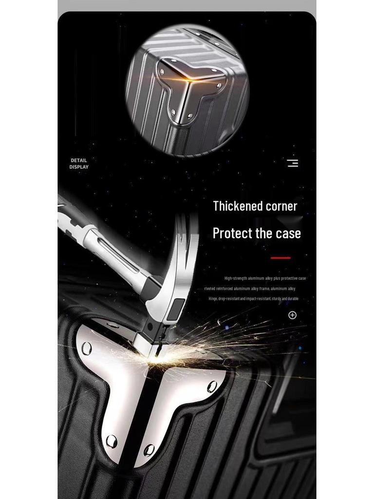 18" Дорожный чемодан ручной клади с универсальными колесами и замком, Прочный чемодан на колесиках для студентов, Доступна 20" версия