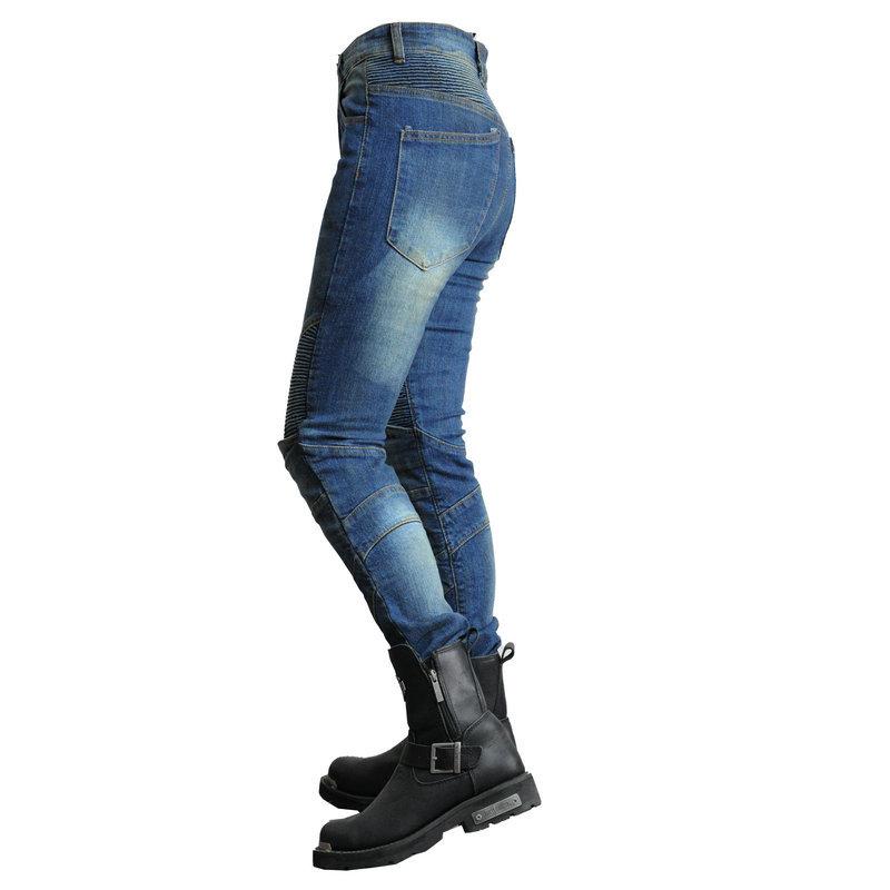 LOONG + БАЙКЕР + мотоциклетные джинсы женские + брюки для езды на мотоцикле в стиле ретро, ​​брюки с защитой от падения + расширенная защита