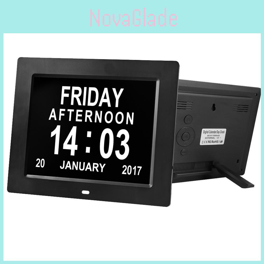 New Arrival Abs Material Digital Clock Frame With Big Font Electronic Calendar Alarm Clock