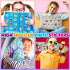 100 Pack Waterproof Vinyl Balloon Stickers - For Guitars, Skateboards, Bikes, Cars, Teens, Adults