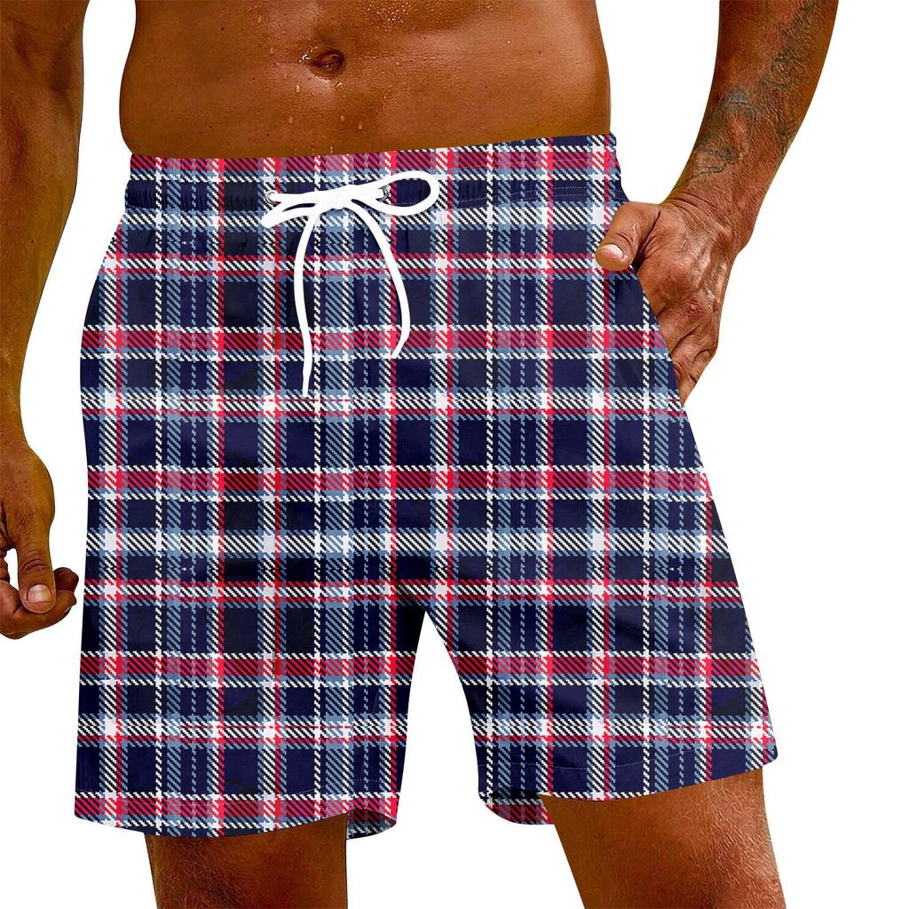 Мужские модные повседневные штаны для йоги с принтом и эластичным поясом, пляжные шорты