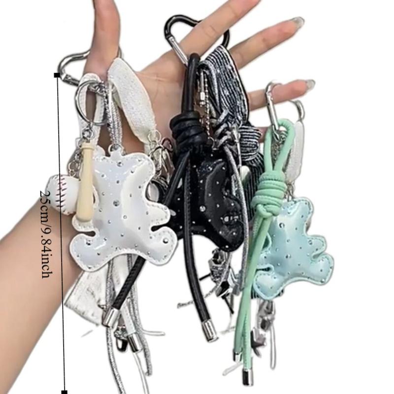Bag Charm Braided Rope Bag Pendant High-grade Love Tassel Keyring Friends Birthday Gifts