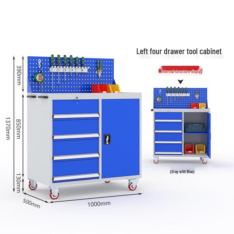 Heavy-Duty Metal Tool Storage Cabinet for Workshop and Garage.