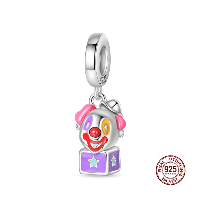 New In Original Charms Copper Clown Series Mask Pendant Charms Fits 3Mm Original Bracelet Women Diy Jewelry Gifts