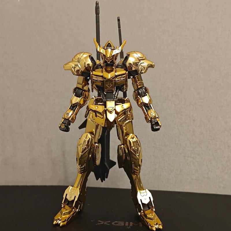 HG1/144 B001 Барбатос Позолоченная Версия Железнокровные Сироты Мех Сборная Модель Фигурки Действия Декоративная Кукла Мальчик Пазл Игрушка