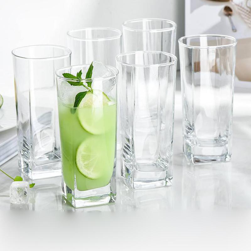 Стаканы Collins, креативные квадратные стаканы для питья, прозрачные, для холодных напитков, большой емкости, для кофе со льдом, бокалы для красного вина, кофейная чашка