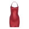 Edge lure new fashion sexy neck slim waist personalized neck hip dress women