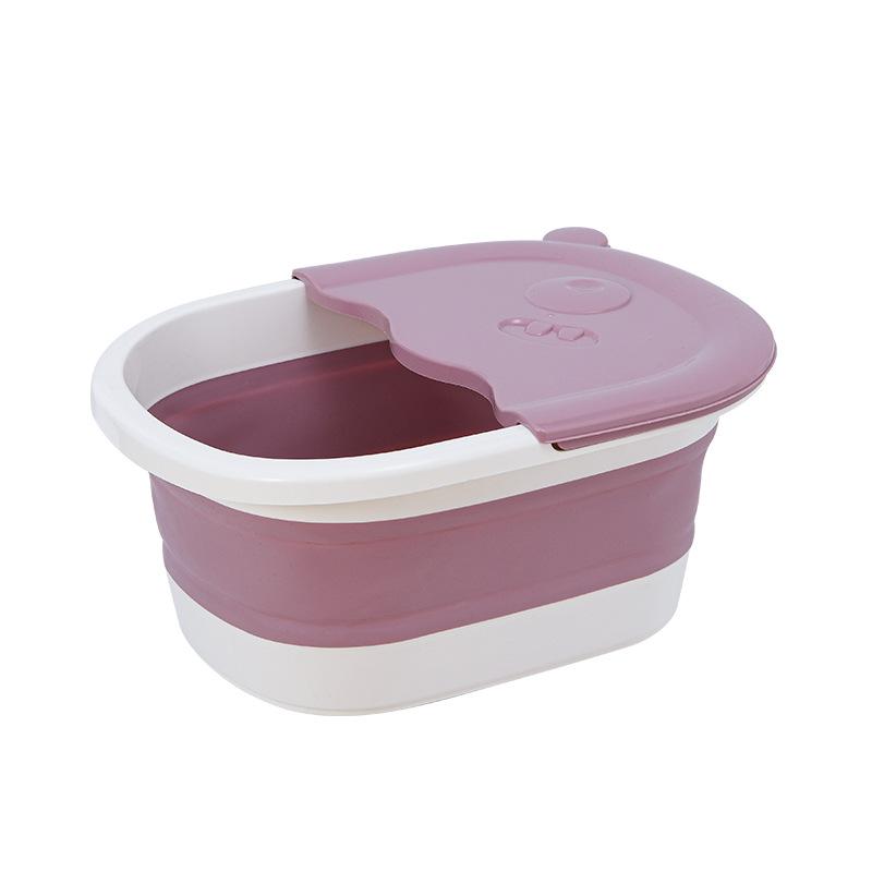 Foldable Footbath Bathroom Foot Soaking Bucket Plain Foaming Massage Bucket Folding Sauna Bathtub Pedicure Bath