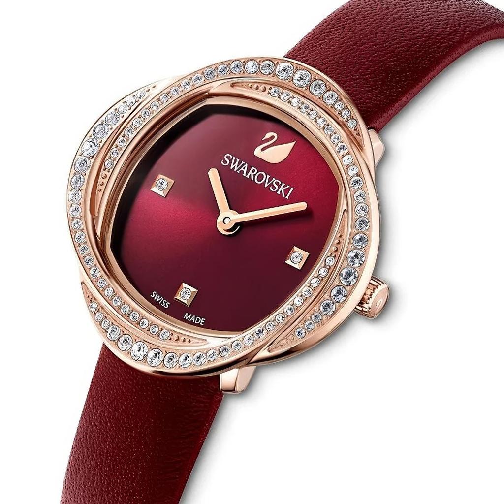 Swarovski 5552780 Crystal Flower Red Ladies Watch