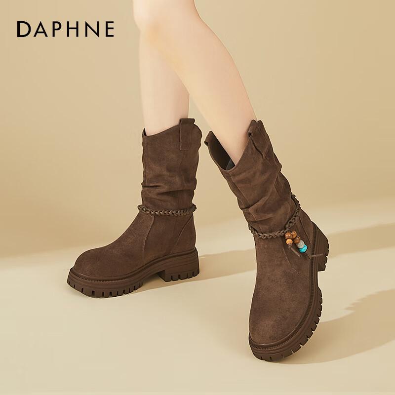 Женские ретро-сапоги DAPHNE в западном стиле, свободного кроя