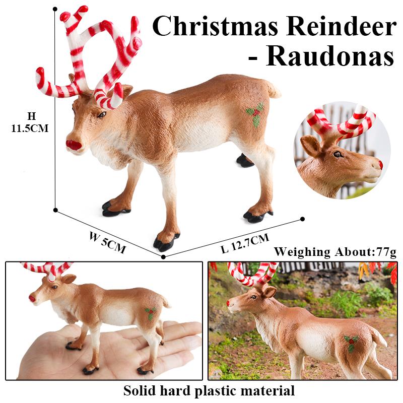 Oenux Лесные Олени Животные Симуляция Дикий Белохвостый Лось Фигурки Лось Фигурки Модель Украшение Игрушка Детский Рождественский Подарок