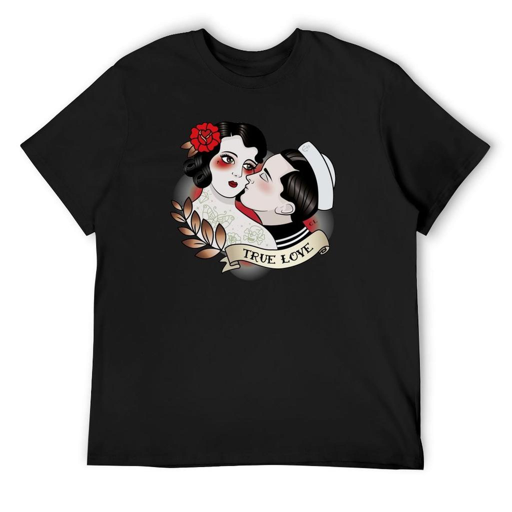True Love T-Shirt Blouse Custom Shirt Customs Design Your Own Vintage Anime Shirt Mens T Shirt