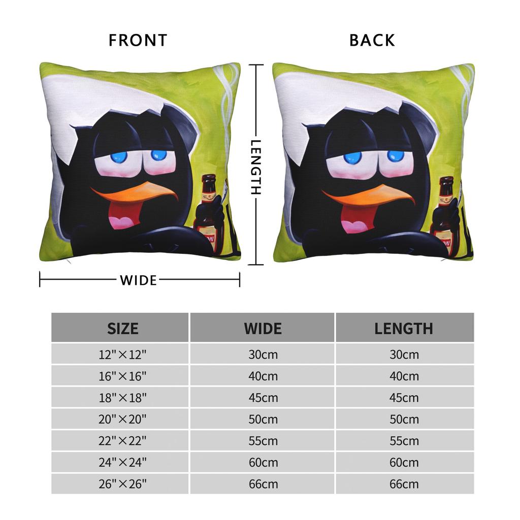 Cartoon C-Calimer Pillow Cover Print Cushion Cover Retro Trendy Pillow Case For Living Room Chair