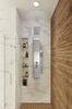 Shower panel with hydromassage, faucet, shower column, rain shower