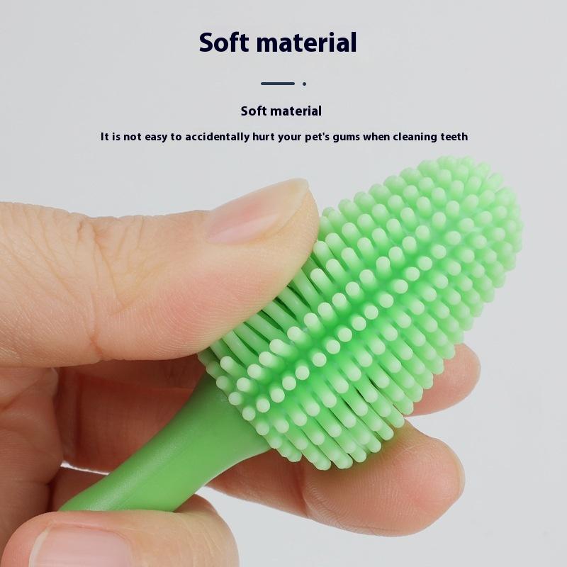 Питомец 360-градусная зубная щетка Кошка и собака Уход за полостью рта Универсальная Чистка зубов Профилактика зубного камня Мягкий силикон Принадлежности для чистки питомцев