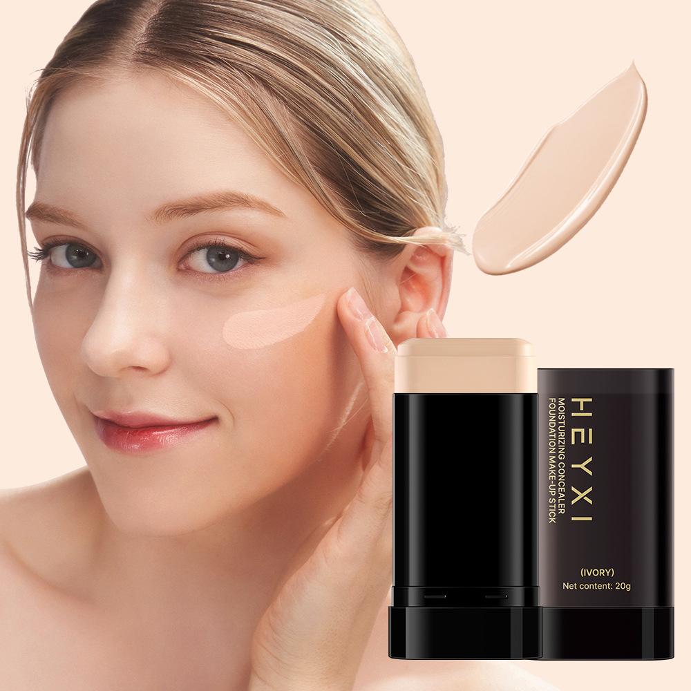 HEYXI Foundation Concealer Makeup Stick 20g, Moisturizing Full Coverage Cream Stick, Natural Skin Tone for Covering Blemishes, Portable Face Makeup